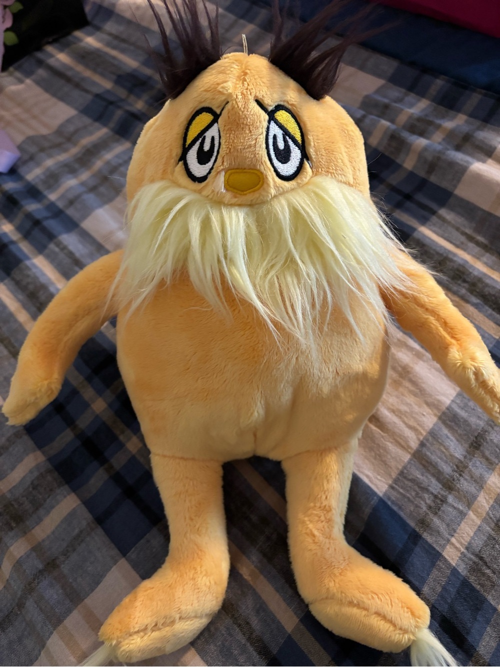 Lorax Creature Plushie with Fluffy Beard